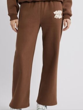 PRINCESS POLLY WIDE LEG SWEATPANTS CHOCOLATE SZ 2